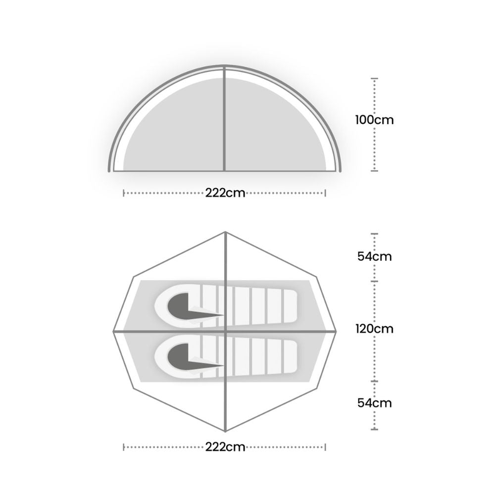 Wild Country Helm Compact 2 Tent size specification