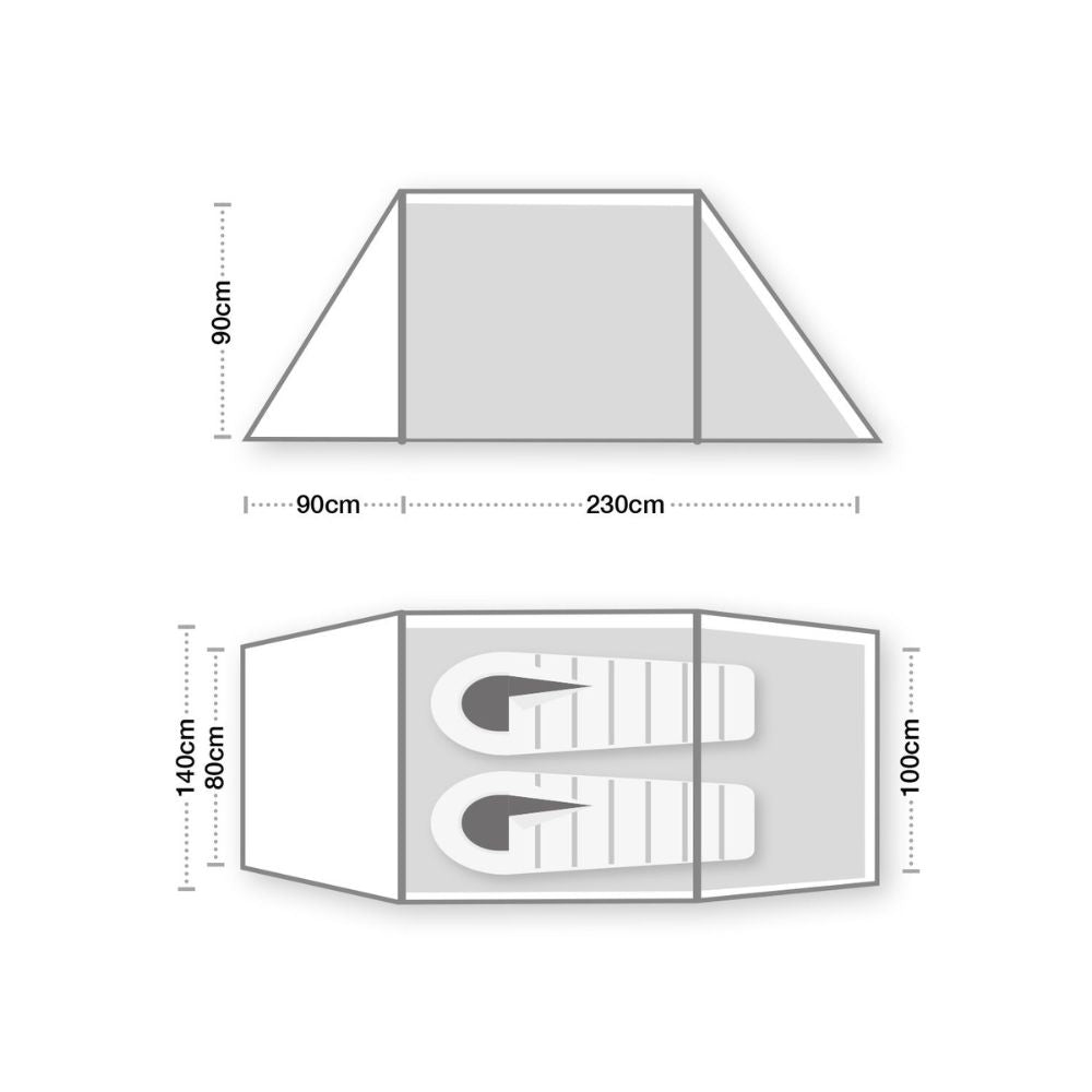Wild Country Hoolie Compact 2 Tent size specification