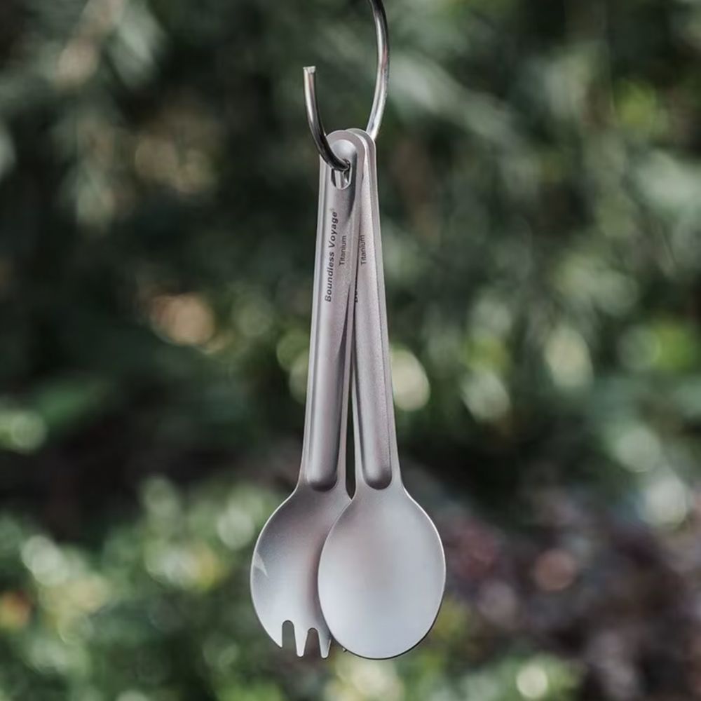 Boundless Voyage Titanium Cutlery Spoon and Spork Set 5