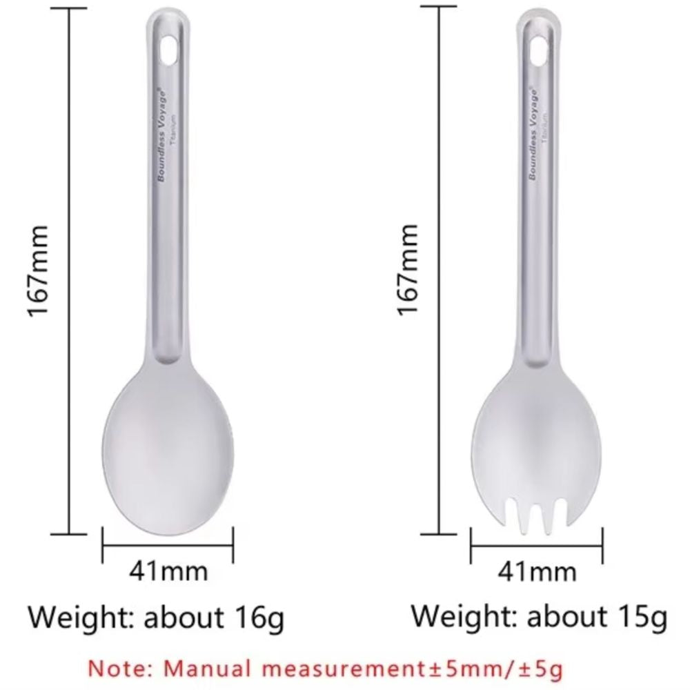 Boundless Voyage Titanium Cutlery Spoon and Spork Set 6