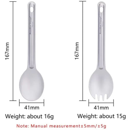 Boundless Voyage Titanium Cutlery Spoon and Spork Set 6