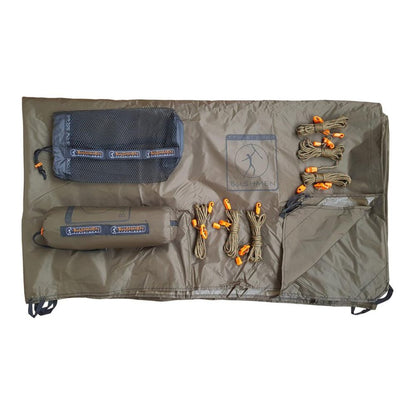 Bushmen 2×3m Ultralight Tarp (Dark Olive) stock image