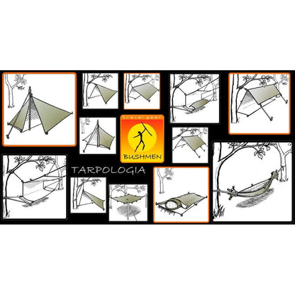Bushmen 2×3m Ultralight Tarp (Dark Olive) possible applications