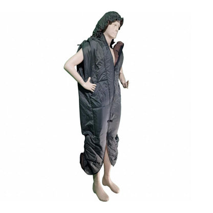Bushmen Walker 1XL Sleeping Bag (Olive) stock image with manekin 
