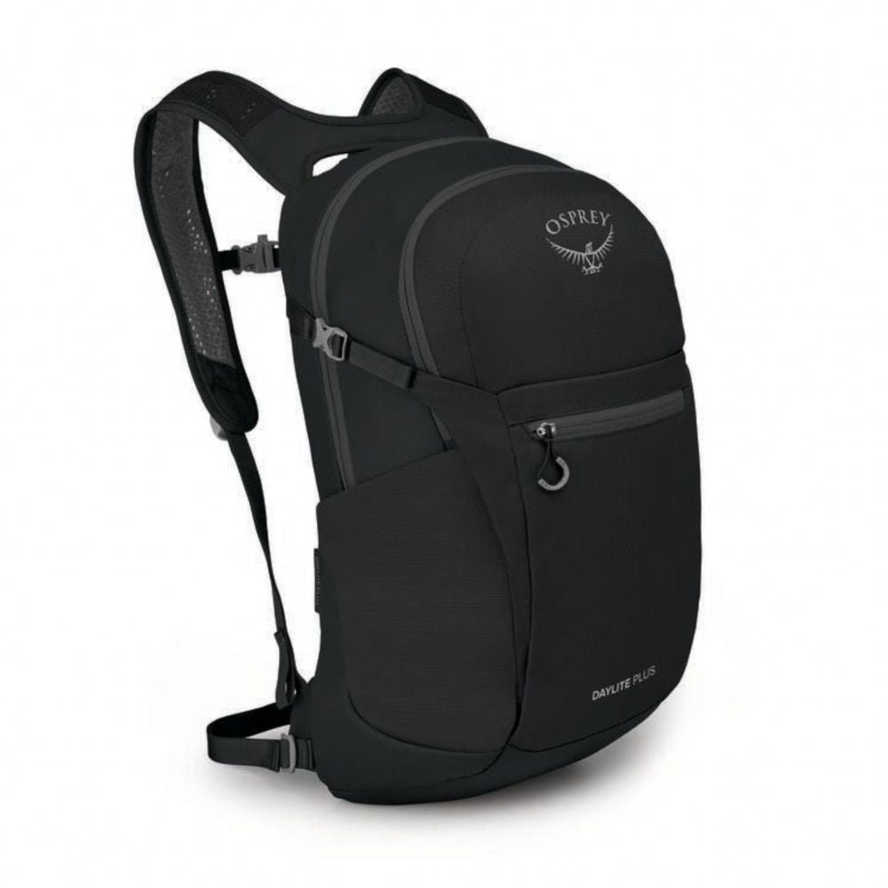 Black Osprey backpack on a white background