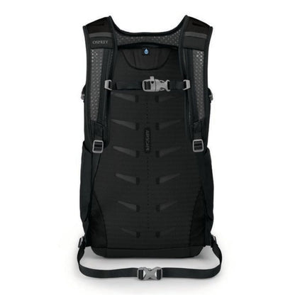 Black Osprey backpack on a white background
