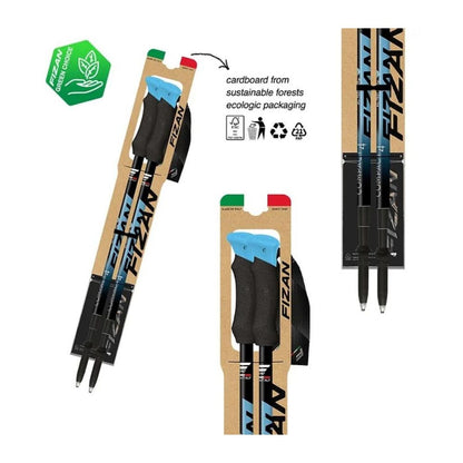 Fizan Compact 4 Trekking Poles (Blue/Pair) packaging