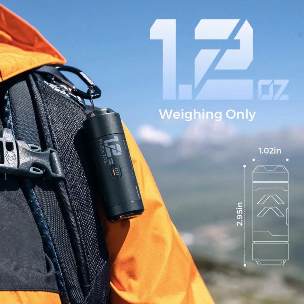 Flextail Sleeping Pad Zero Pump on backpack