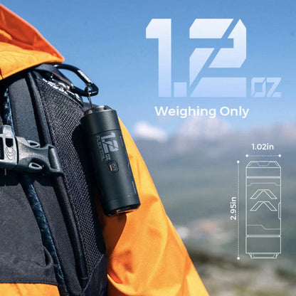 Flextail Sleeping Pad Zero Pump on backpack