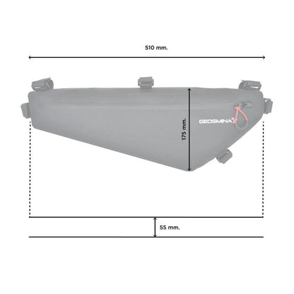 Geosmina Medium Gravel Frame Bag dimensions