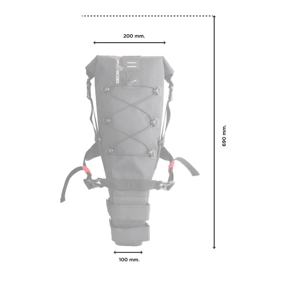 Geosmina Large Seat Bag dimensions