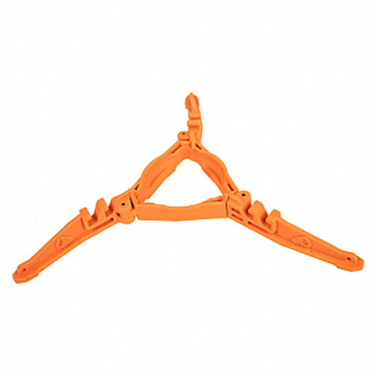 Orange metal tool on a white background
