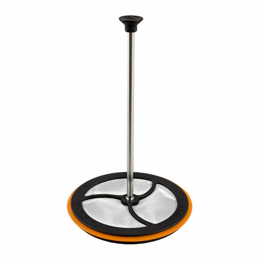 Jetboil Silicone Coffee Press with a handle on a white background
