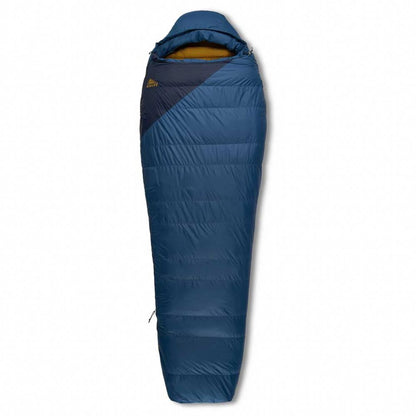 Blue sleeping bag on a white background