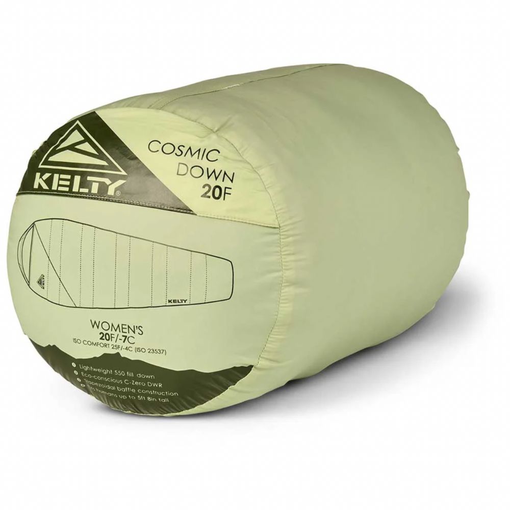 Kelty Cosmic Down sleeping bag on a white background