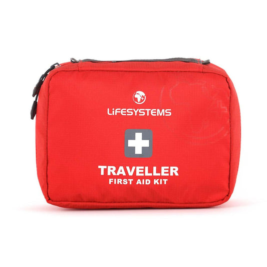 Traveller First Aid Kit with 'Lifesystems' branding on a white background