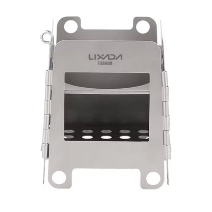 Lixada Lightweight Titanium Folding Wood Stove front