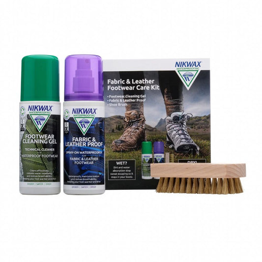 Nikwax Fabric & Leather Footwear Care Kit stock image