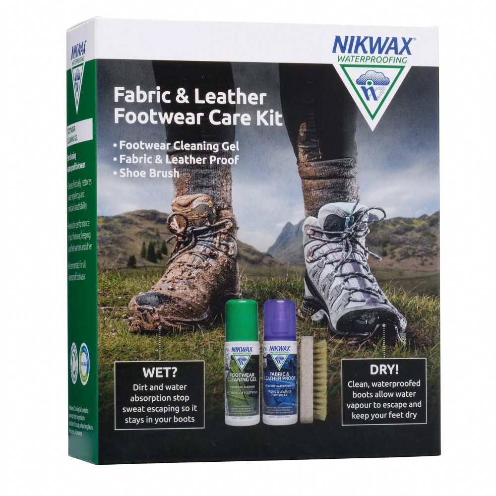 Nikwax Fabric & Leather Footwear Care Kit in box