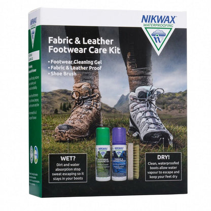 Nikwax Fabric & Leather Footwear Care Kit in box