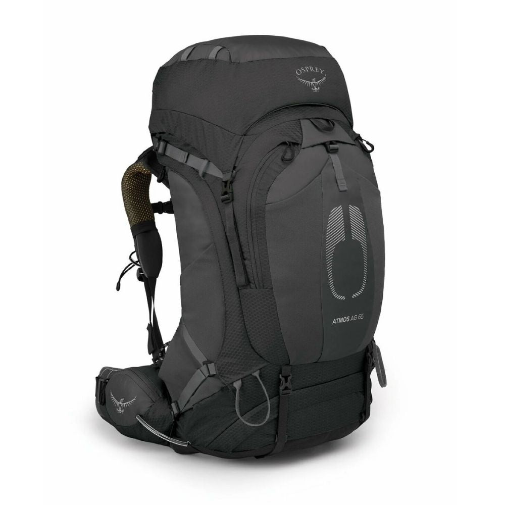 Black Osprey backpack on a white background