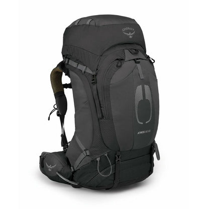 Black Osprey backpack on a white background