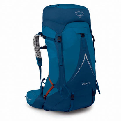 Blue Osprey backpack on a white background