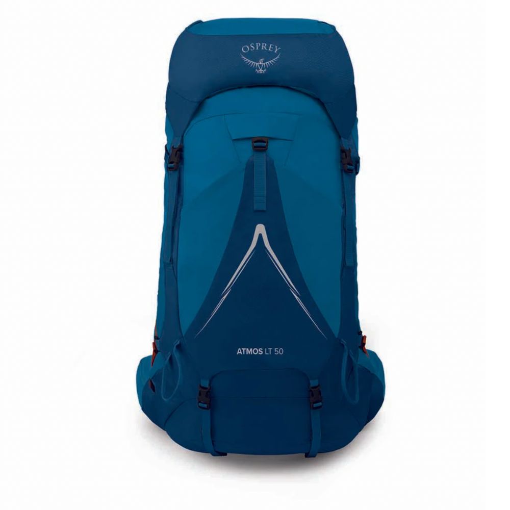 Blue Osprey backpack on a white background