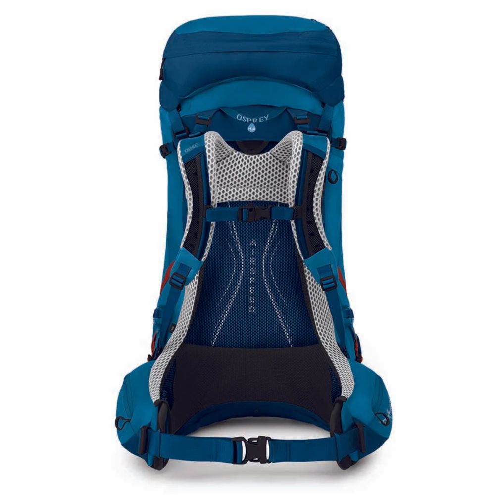 Blue Osprey backpack on a white background