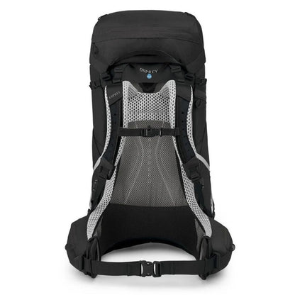 Black Osprey backpack on a white background