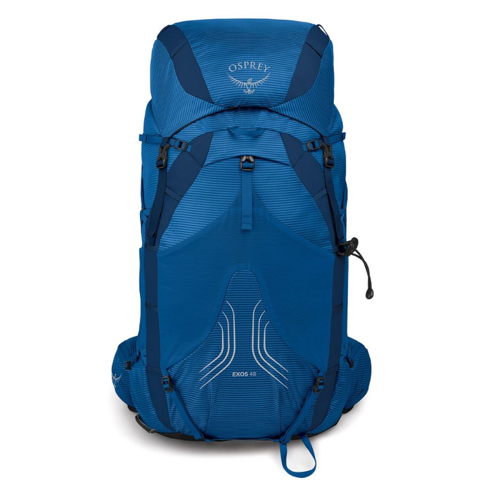 Blue Osprey backpack on a white background