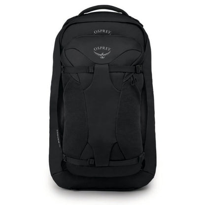 Black Osprey backpack on a white background