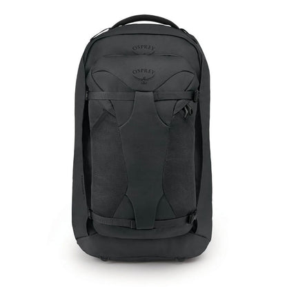 Black Osprey backpack on a white background