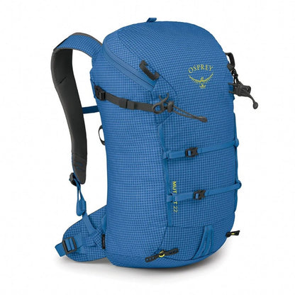 Blue Osprey backpack on a white background
