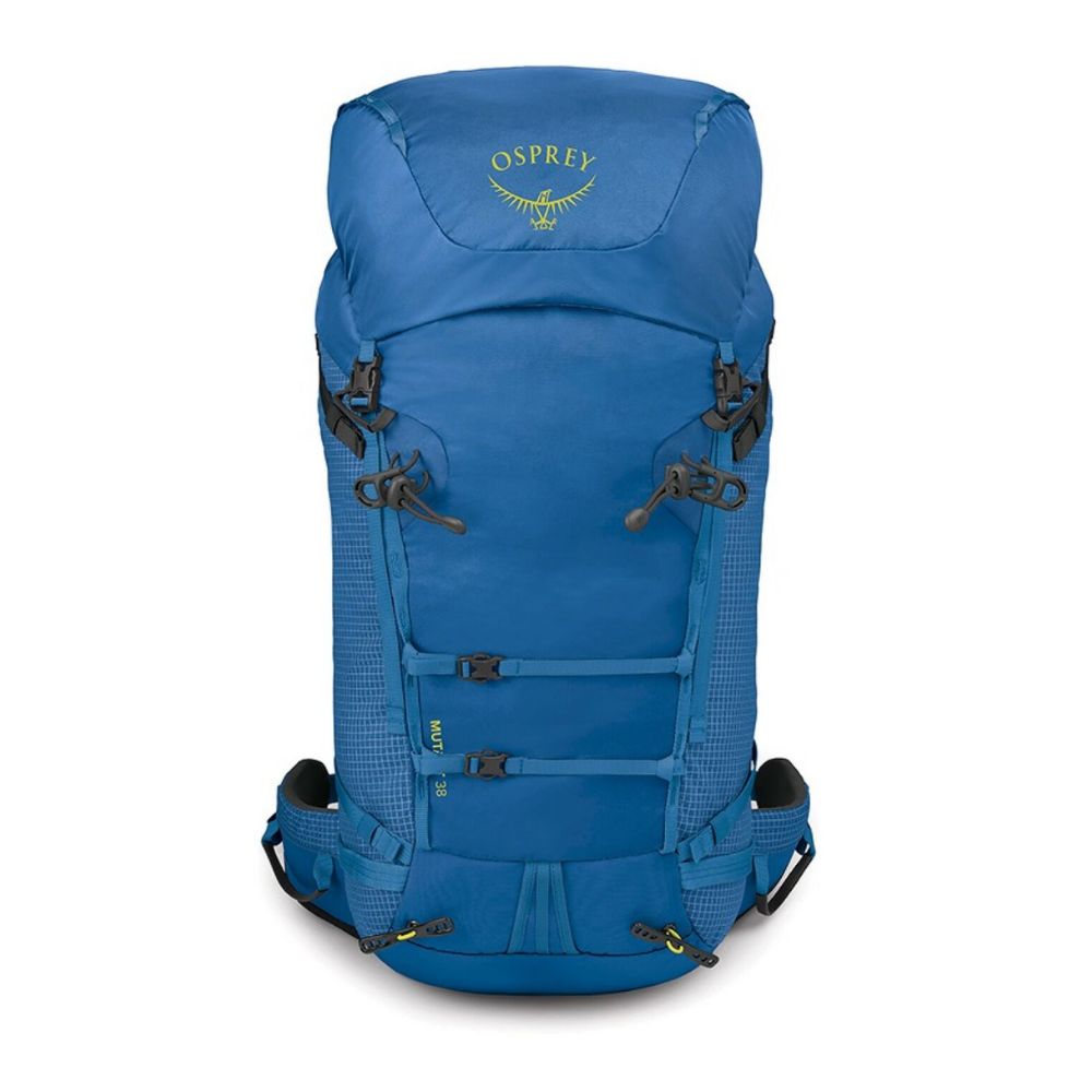 Blue Osprey backpack on a white background