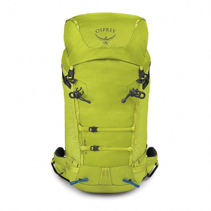 Green Osprey backpack on a white background
