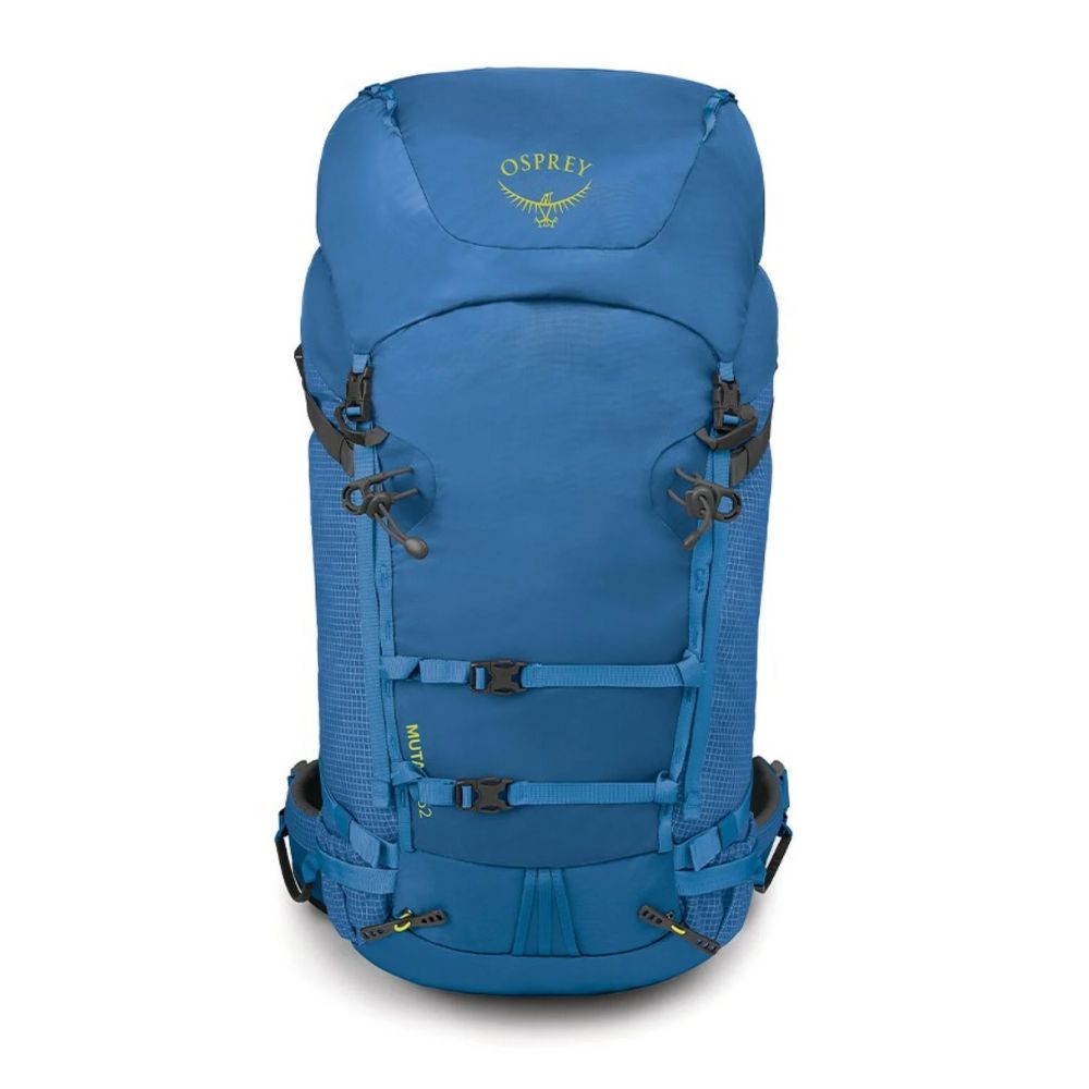 Blue Osprey backpack on a white background