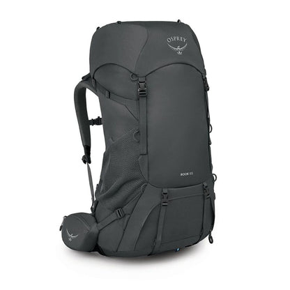 An Osprey Book 63 hiking backpack in dark gray, shown from a three-quarter angle against a plain white background.