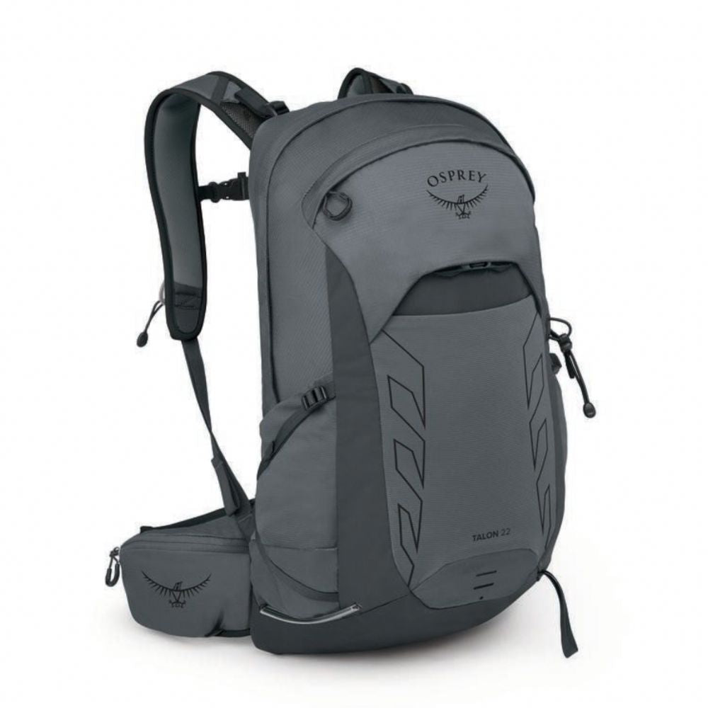 Gray Osprey backpack on a white background
