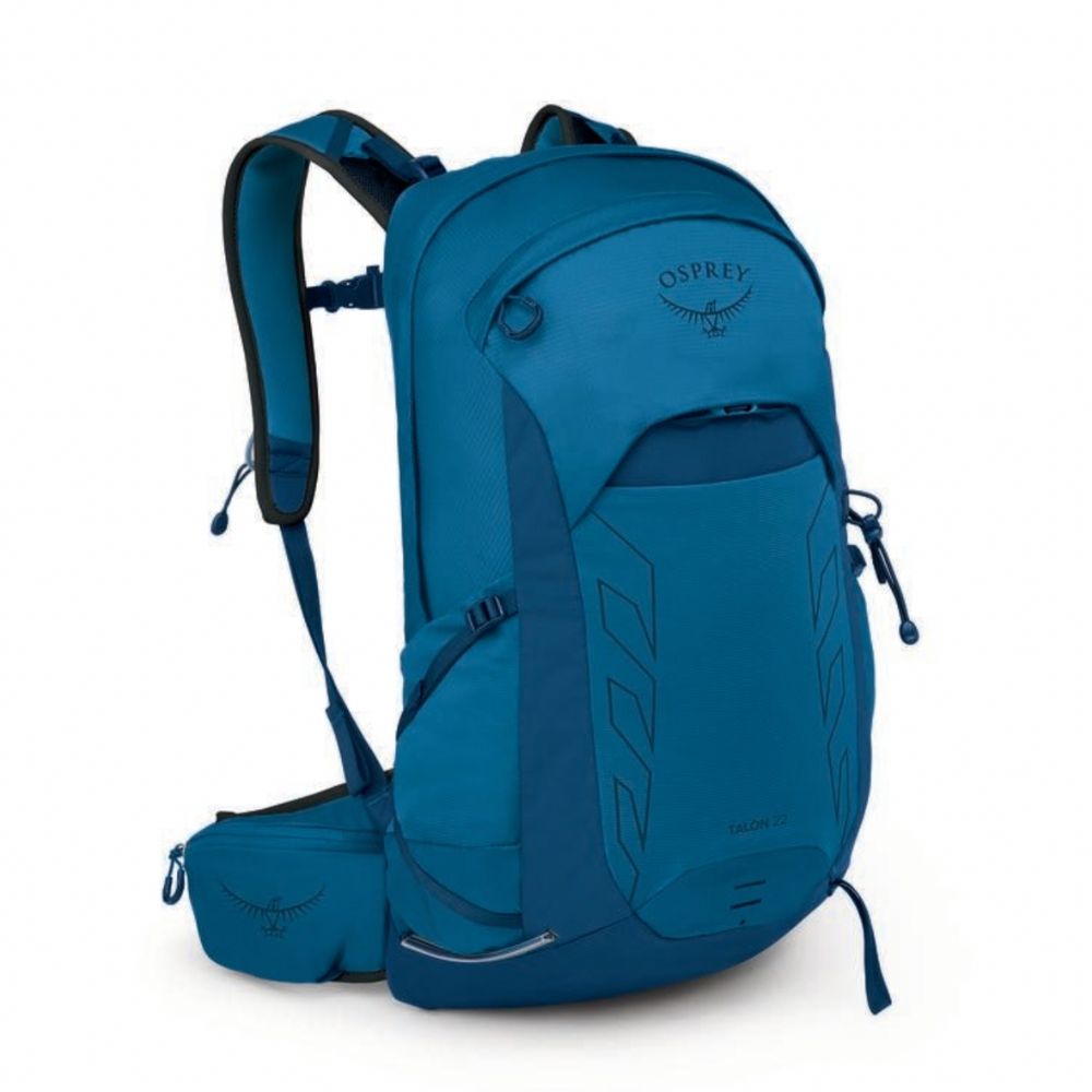 Blue Osprey backpack on a white background