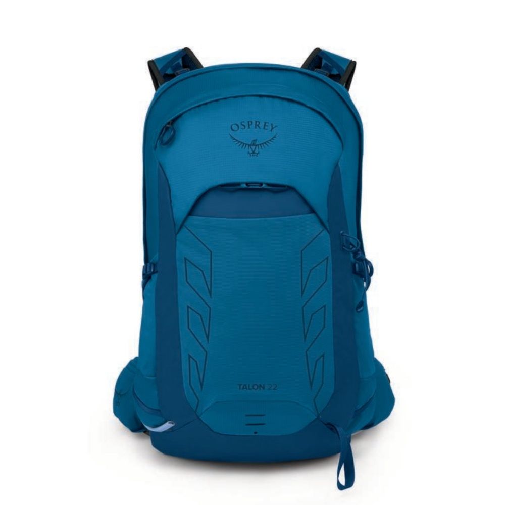 Blue Osprey backpack on a white background