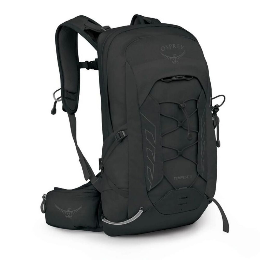 Black Osprey backpack on a white background
