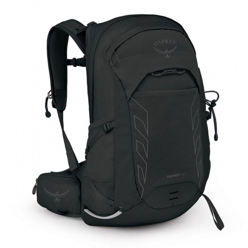 Black Osprey backpack on a white background