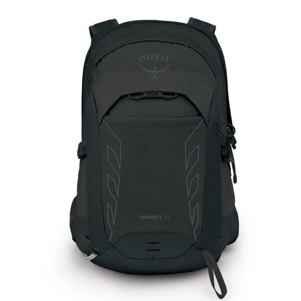 Black Osprey backpack on a white background