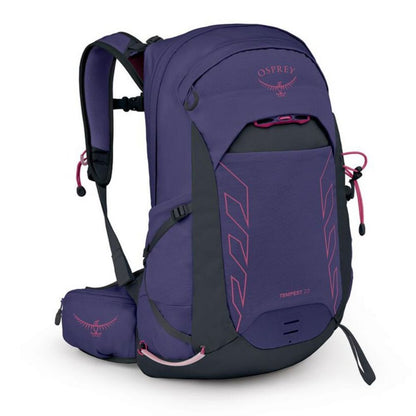 Purple Osprey backpack on a white background