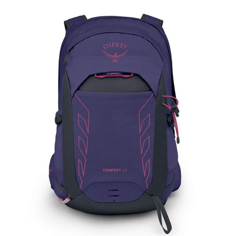 Purple Osprey backpack on a white background