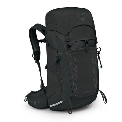 Black Osprey backpack on a white background