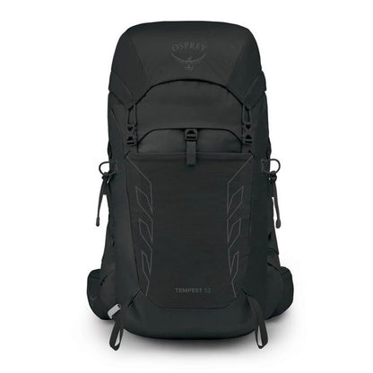 Black Osprey backpack on a white background