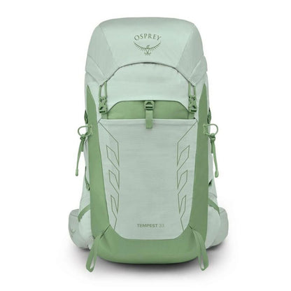 Green Osprey backpack on a white background