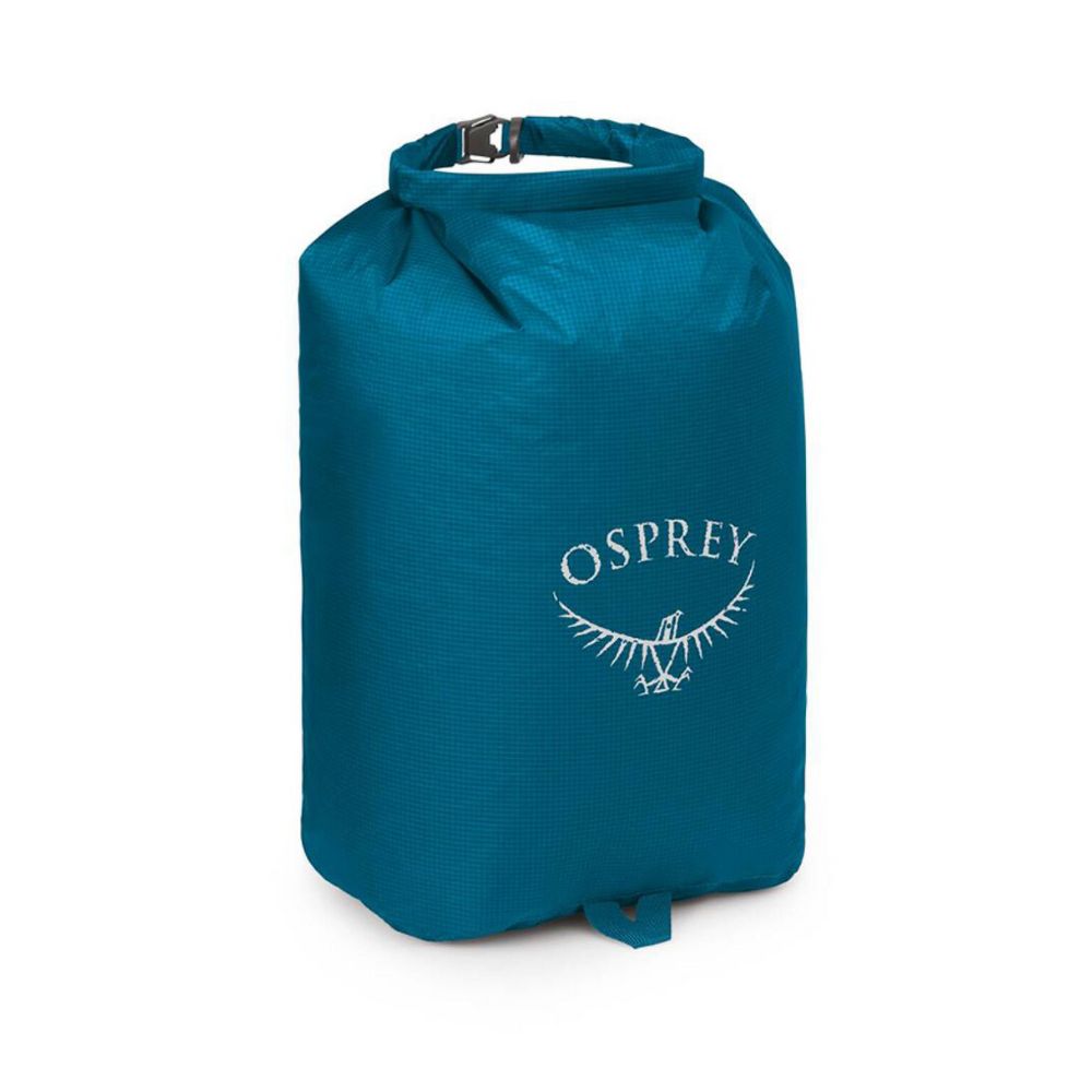 Blue Osprey dry bag on a white background